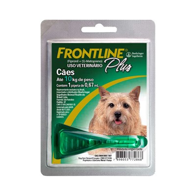 Antipulgas Frontline Plus para cães de 1kg à 10kg com 1 pipeta