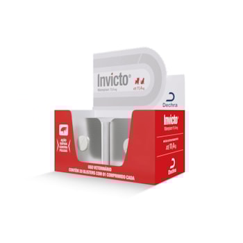Antipulgas Invicto Dechra 57mg para Cães e Gatos de até 11,4kg Com 1 Comprimido - Imagem principal