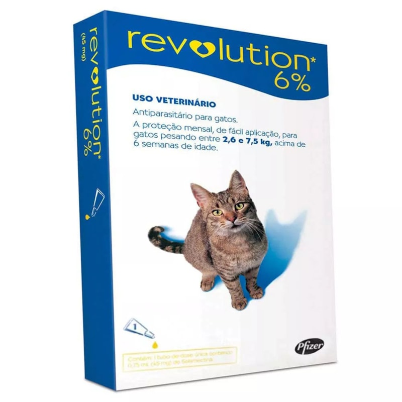 Antipulgas Revolution Azul para Gatos de 2,6 a 7,5kg 1Un - POLI PET
