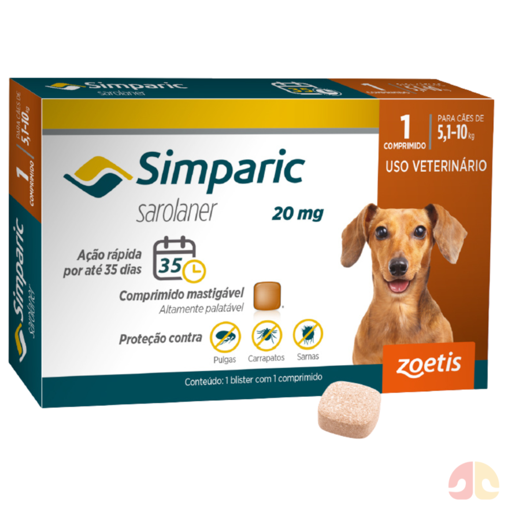 Simparic 20 mg com 1 comprimido