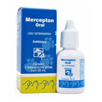 Antitóxico Gotas Mercepton Bravet 20ml para Cachorros e Gatos - Imagem principal