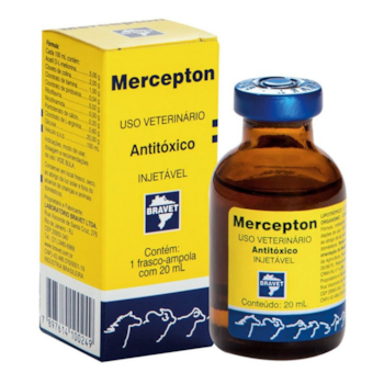 Antitóxico Injetável Mercepton Bravet 20ml para Cachorros e Gatos - Imagem principal