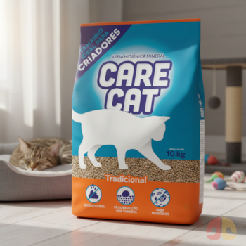 Areia Higiênica CareCat Fina Tradicional 10 kg para Gatos - Imagem principal