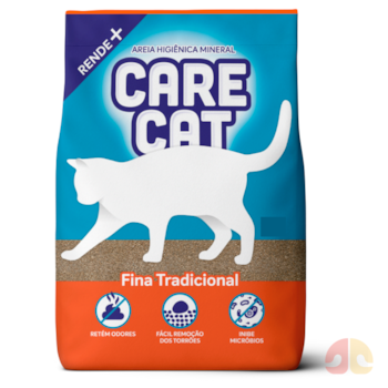 Areia Higiênica CareCat Fina Tradicional 10 kg para Gatos - Imagem principal