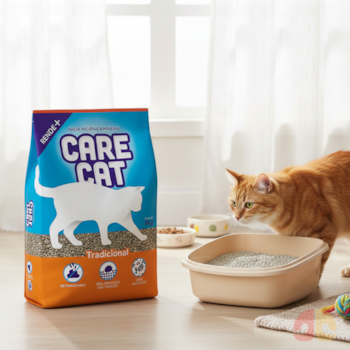 Areia Higiênica CareCat Fina Tradicional 4 kg para Gatos - Imagem principal