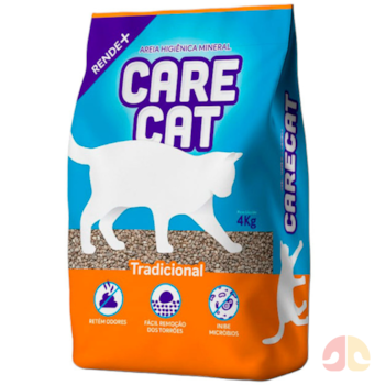 Areia Higiênica Carecat Tradicional 10kg para Gatos - Imagem principal