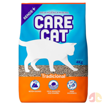 Areia Higiênica Carecat Tradicional 4kg para Gatos - Imagem principal