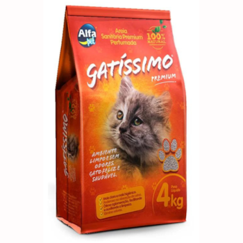Areia Higiênica Gatíssimo Premium Perfumada para Gatos 4kg - Imagem principal