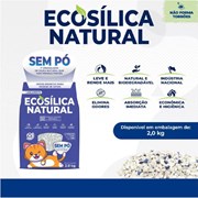 Areia Higiênica Granulado Sanitário Ecosílica Natural 2,0 kg