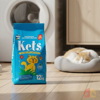 Areia Higiênica Kets Granulado para Gatos 12kg - Imagem principal