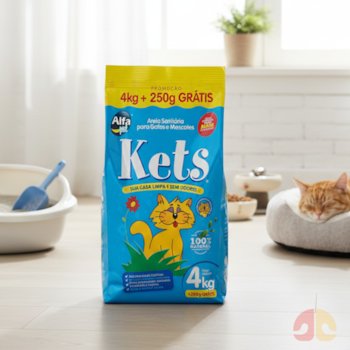 Areia Higiênica Kets Granulado para Gatos 4,25kg - Imagem principal