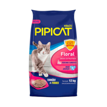 Areia Higiênica Para Gatos Pipicat Floral 12kg - Imagem principal