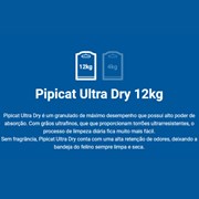 Areia Higiênica Para Gatos Pipicat Ultra Dry 12kg