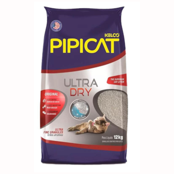 Areia Higiênica Para Gatos Pipicat Ultra Dry 12kg - Imagem principal