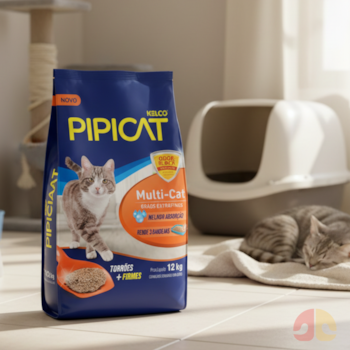 Areia para Gatos Pipicat Multicat 12kg - Imagem principal