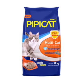 Areia para Gatos Pipicat Multicat 12kg - Imagem principal