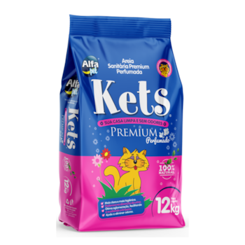 Areia Sanitária Kets Premium Perfumada para Gatos 12kg - Imagem principal