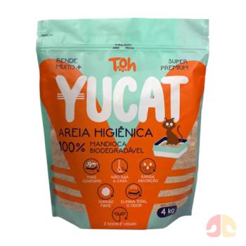 Areia Yucat Higiênica Para Gatos Mandioca Biodegradável 4Kg - Imagem principal