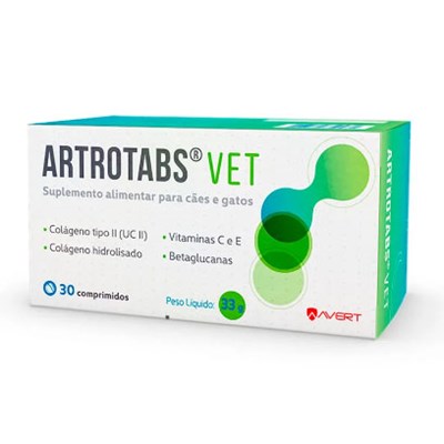 Artrotabs Vet Suplemento para cachorros e gatos 30 comprimidos