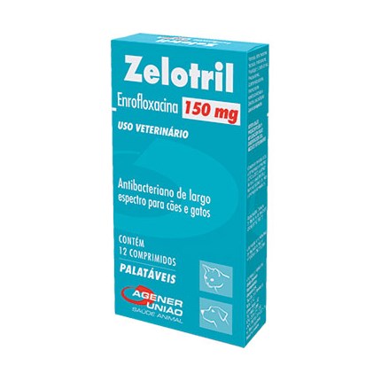 Bactericida Zelotril para Cachorros e Gatos 12 comprimidos 150mg