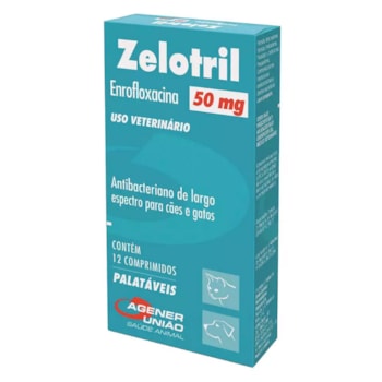 Bactericida Zelotril para Cães e Gatos 12 Comprimidos 50mg - Imagem principal