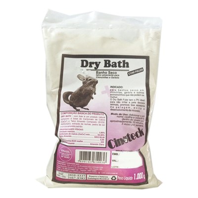 Banho a Seco Cinoteck Dry Bath Chinchila   Fuller 1kg