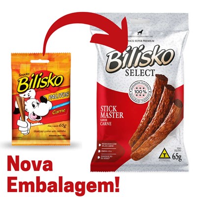 Bifinho Bilisko Palito Carne Stick Master para Cães 65g