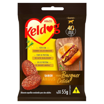 Bifinho Keldog Mini Burger 55gr para Cães Sabor Costela Angus - Imagem principal