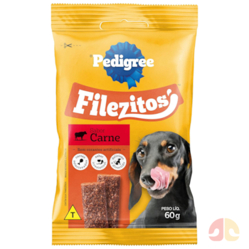 Bifinho Pedigree Filezitos Sabor Carne 60g para Cães Adultos - Imagem principal