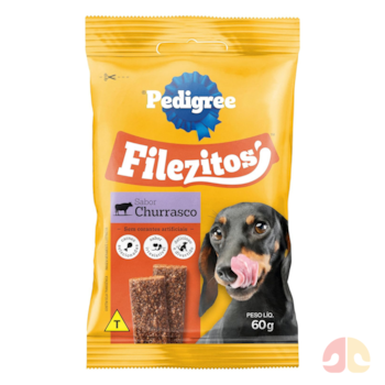 Bifinho Pedigree Filezitos Sabor Churrasco 60g para Cães Adultos - Imagem principal