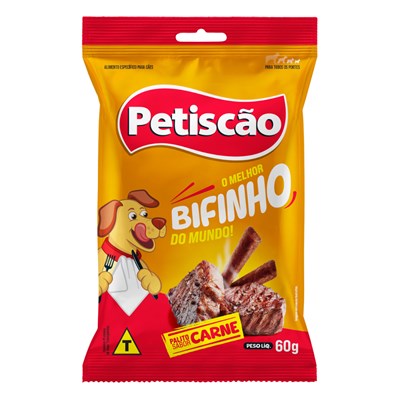 Bifinho Petiscão Palito de Carne para Cachorros com 60gr
