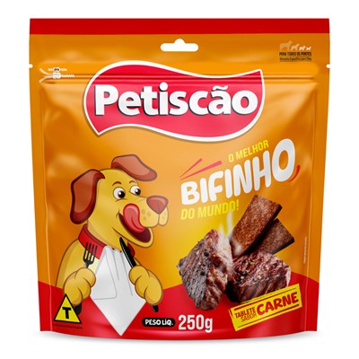 Bifinho Petiscão Tablete De Carne 250gr para Cães
