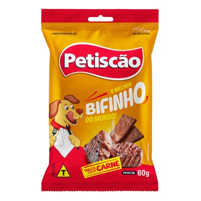Bifinho Petiscão Tablete De Carne 60gr para Cães