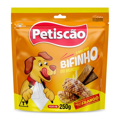 Bifinho Petiscão Tablete De Frango 250gr para Cães