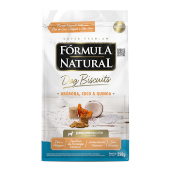 Biscoito Fórmula Natural Dog Biscuits 250gr Cães de Porte Pequeno sabor Abóbora, Coco e Quinoa - Imagem principal
