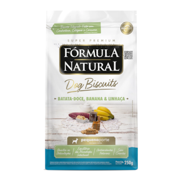 Biscoito Fórmula Natural Dog Biscuits 250gr Cães de Porte Pequeno sabor Batata Doce, Banana e Linhaça - Imagem principal
