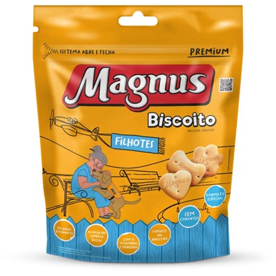 Biscoito Magnus Premium Original para Cães Filhotes 250gr