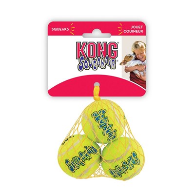 Bola Kong Squeakair Tennis Balls P para Cães Com 3 Unidades