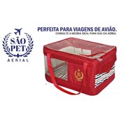 Bolsa de Transporte Aéreo Aerial Pet GL São Pet para Cachorros Vermelha