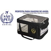 Bolsa de Transporte Aéreo Aerial Pet LT São Pet para Cachorros Preta