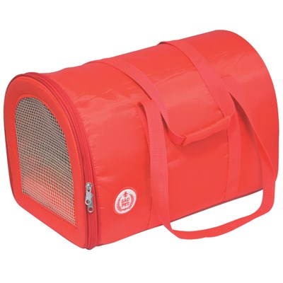 Bolsa de Transporte Red Nylon Liso São Pet Vermelha para Cachorros e Gatos
