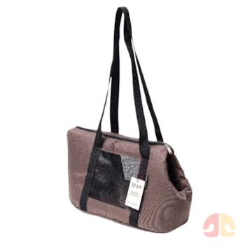 Bolsa de Transporte São Pet Marie Nylon 600 Marrom para Cães e Gatos de até 7kg - Imagem principal