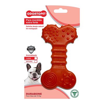 Brinquedo Durabone Flat Odontopet Para Cães Vermelho Pet Flex M