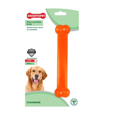 Brinquedo Flexibone Odontopet para Cães Laranja Pet Flex M