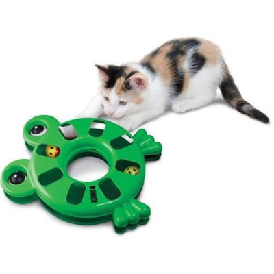 Brinquedo Kong Puzzle Toy Frog para Gatos