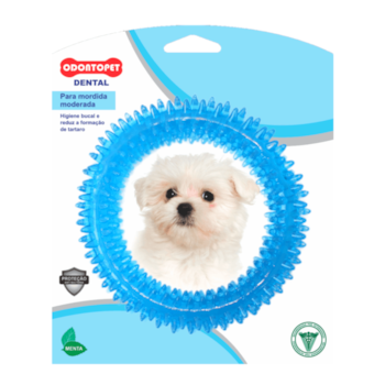Brinquedo Mordedor Argola Odontopet Azul para Cães Até 7kg - Imagem principal