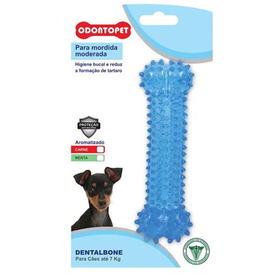 Brinquedo Mordedor Dentalbone Odontopet Azul para Cães Até 7kg