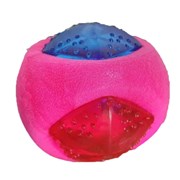 Brinquedo Pets Brasil Bola Maluca rosa com led 7,0 cm