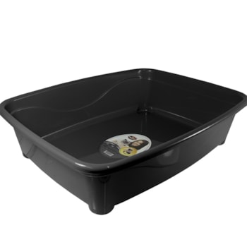 Caixa de Areia Furacão Pet Classic para Gatos Preta - Imagem principal