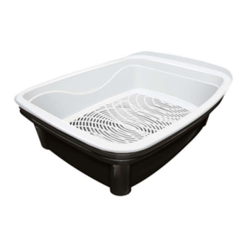 Caixa de Areia Higiênica Classic Plus Furacão Pet para Gatos Cor Preta - Imagem principal